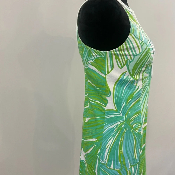 Lilly Pulitzer Dress Womens 00 Tessa Shift Green Sheen Fronds Place Preppy Sun - Picture 5 of 9